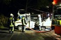 Auto 1 Wohnmobil ausgebrannt Koeln Gremberg Kannebaeckerstr P5410